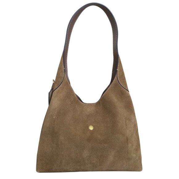 Coach Brooklyn Suede 28 Cedar Brown Shoulder Bag - Picture 4 of 8